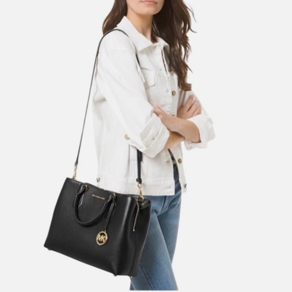 Michael Kors Black Leather Shoulder Bag